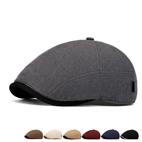 Britische Retro Ivy Cap Waffelgewebe Atmungsaktiv Leicht Verstellbare Schnalle Flat Cap Herren Sonnenhut