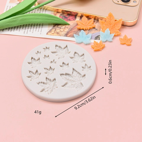 Maple Leaf Silicone Mold Round Fondant Chocolate Clay Cake Decorating Baking Tool DIY Craft