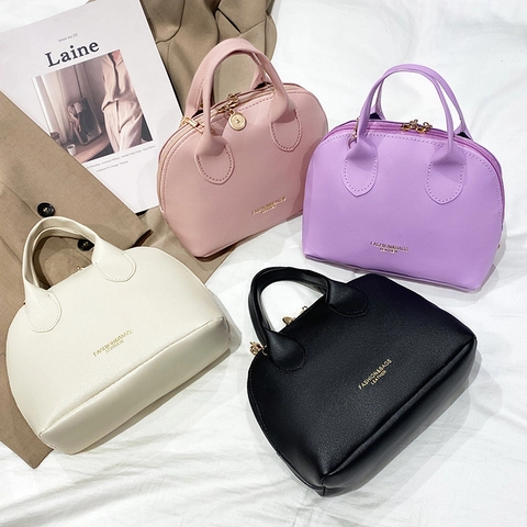 Sac À Main Coquille Pour Femmes En Cuir PU Chaîne Sac À Épaule Mode Style Coréen Tendance Pour Dames