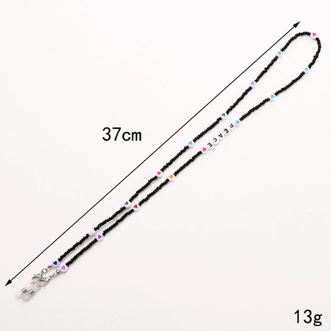 Colorful Acrylic Beaded Glasses Chain Anti-Lost Neck Strap Heart Bow Charm Fashion Eyewear Accessories For Women Girls
