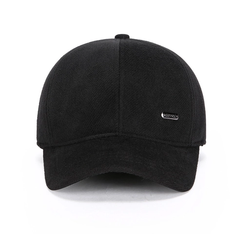Gorra De Béisbol De Invierno Para Hombre Cálida De Fieltro Estilo Lana Con Orejeras Cortavientos Ajustable Al Aire Libre