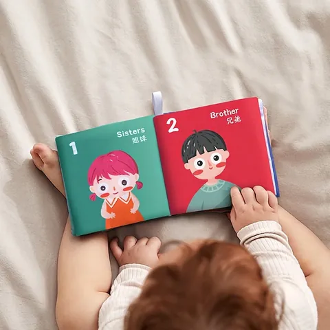 Zacht Stoffen Boek Vroeg Leren Knisperpapier Speelgoed Scheurbestendig Wasbaar Educatieve Sensitieve Stoffen Boeken Voor Peuters