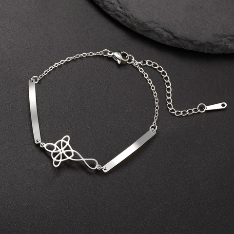 304 Stainless Steel Celtic Knot Infinity Heart Cross Bracelet For Women 18K Gold Plated Adjustable Minimalist Jewelry Gift