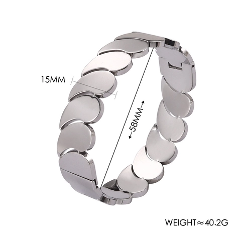 Fashion Stainless Steel Water Drop Bangle For Women 18K Gold Silver Plated Minimalist Elegant Jewelry Bangle Non-Fading Bracelet