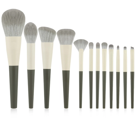 Pennelli Trucco Professionali Fibra Sintetica Setole Morbide Manico In Plastica Portatili Per Cipria Blush Ombretto Viaggio