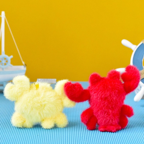 Cute Lobster Crab Plush Keychain Soft Stuffed Animal Bag Charm Sea Creature Toy Pendant Gift Accessory