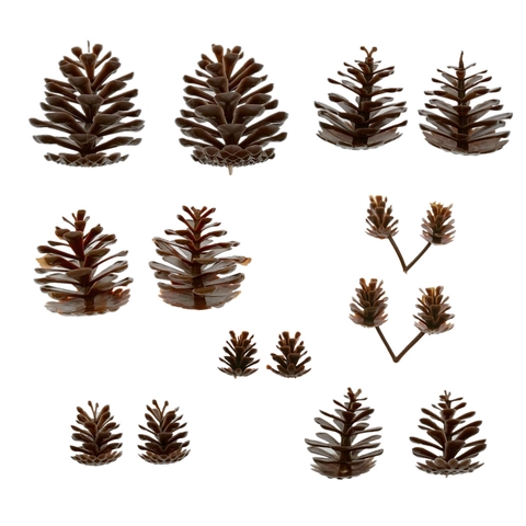 Künstliche Tannenzapfen Kunststoff Weihnachtsdekoration DIY Handwerk Braun Haus Tisch Ornament Pastoralen Stil Zubehör