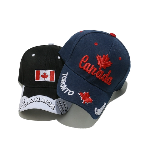 Gorra De Beisbol Acrilico Bordado Bandera Canada Hoja De Arce Ajustable Proteccion Solar Streetwear Hip Hop Unisex