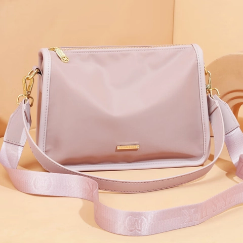 Bolso De Hombro De Moda Para Mujer De Poliéster Impermeable Bolso Cruzado Ligero Y Versátil Con Correa Ancha Ajustable