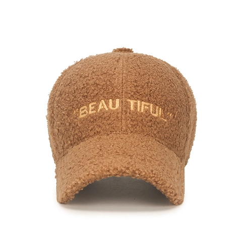 Cappello Da Baseball In Pile Teddy Ricamo Bellissimo Inverno Caldo Peluche Fibbia In Metallo Regolabile Per Uomo Donna