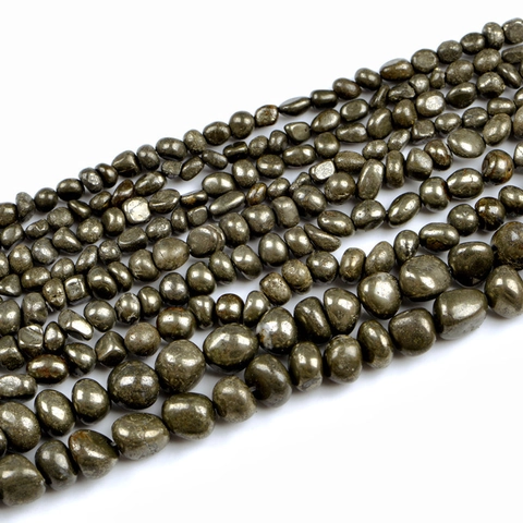 Perline In Pietra Di Pirite Naturale Pepite Irregolari Lucentezza Metallica Per Creazione Di Gioielli DIY Collana Bracciale
