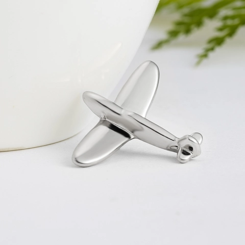 Airplane Brooch Alloy Mirror Polished Airplane Shape Pin Badge Business Casual Fashion Jewelry For Men Women