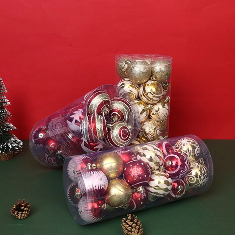 Palle Di Natale Dipinte Infrangibili In Plastica Per Decorazione Albero Di Natale Festa Casa Decorazioni Festive