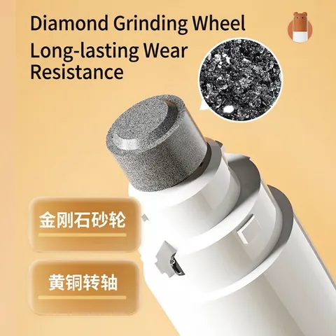Electric Pet Nail Grinder Bear Shape USB Rechargeable LED Light Quiet Professional Grooming Trimmer For Dog Cat Diamond Bit