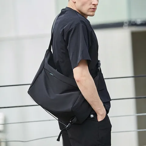 Bolso Mensajero Hombre Impermeable Tela Oxford Gran Capacidad Streetwear Bolso Bandolera Estilo Japonés Bolso De Hombro Casual