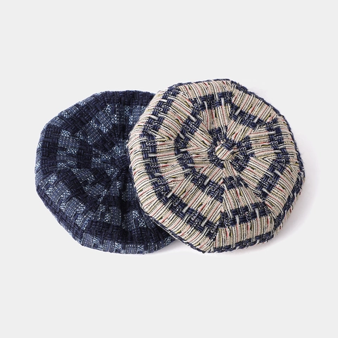 Boina De Tweed Retro Mujer Estilo Francés Color Contraste Algodón Pintor Gorra Newsboy Elegante Otoño Invierno