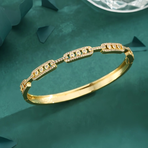 Bracelet Et Bague En Cuivre Plaqué Or Émail Micro Pave Zircon À Maillons Carrés Géométriques Bijoux Pour Femmes Accessoire Mode