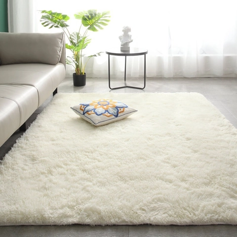 Shaggy Area Rug Long Pile Polyester Tie Dye Gradient Soft Plush For Living Room Bedroom Modern Minimalist Floor Carpet