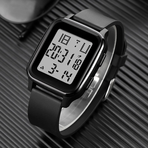 Nuovo Orologio Sportivo Digitale per Studenti Impermeabile Luminoso Quadrato Orologio Elettronico per Ragazzi Ragazze Teen