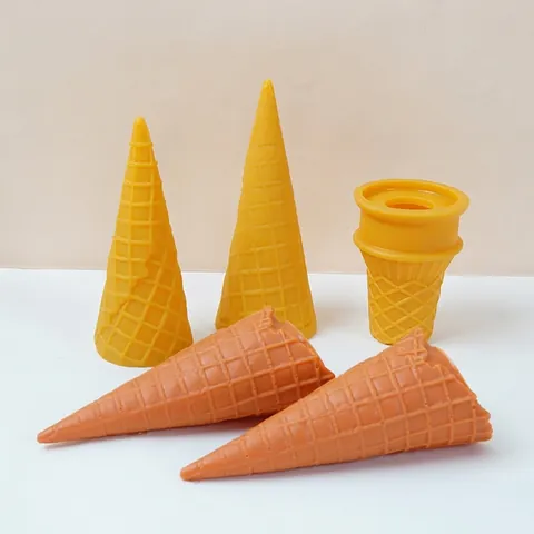 Simulazione Realistica Coni Gelato Finti Coni Waffle Modello Alimentare PVC Accessori Fotografia Decorazione Negozio Dessert