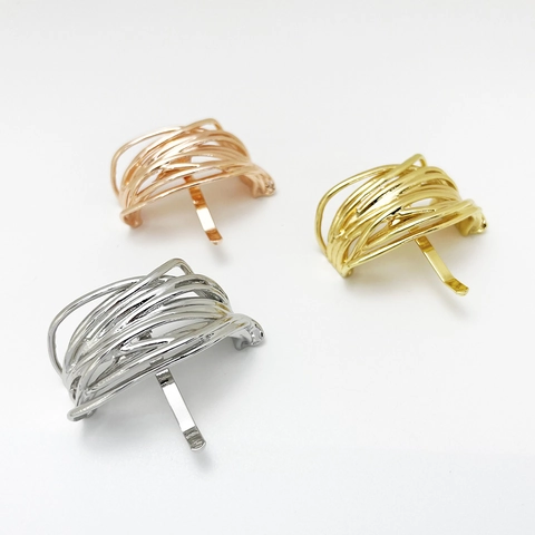 Ponytail Hair Hook Alloy Metal Wire Winding U-Shaped Minimalist Hair Clip For Women