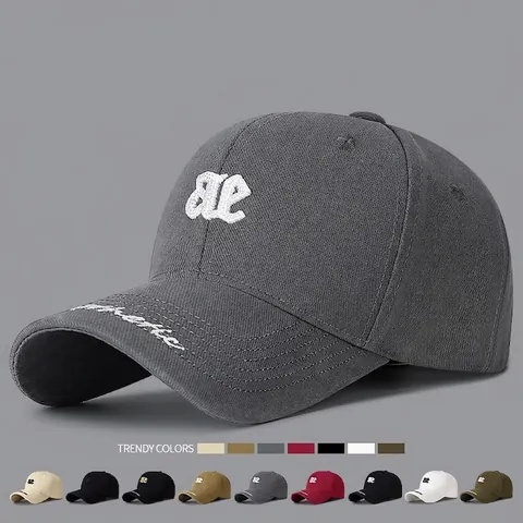 Cotton Baseball Cap Embroidered Letters Aesthetic Casual Sun Protection Fashion Adjustable Unisex Curved Brim Hat