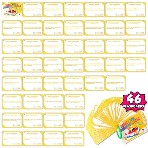 Tarjetas Didácticas de Comunicación para Padres e Hijos Reconocimiento de Emociones de Papel para Niños Aprendizaje Social y Emocional Juguete Educativo
