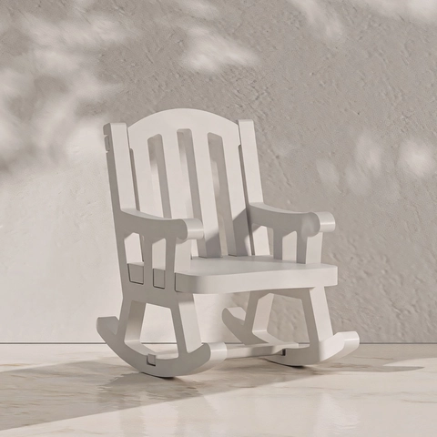 Rocking Chair Silicone Mold DIY Adirondack Style Miniature Furniture Splicing Resin Gypsum Crafting Tool Retro European Design