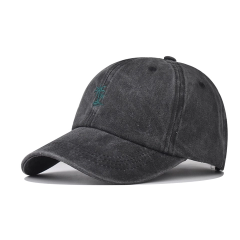 Cappello Da Baseball Cotone Lavato Distressed Retrò Ricamo Albero Di Cocco Protezione Solare Cappello Outdoor Uomo Donna