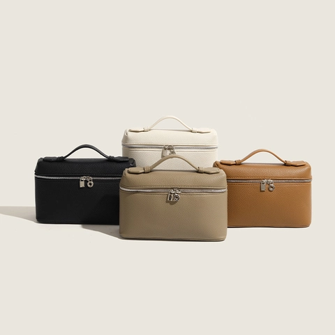 Women Handbag Crossbody Bag Litchi Grain PU Leather Top Handle Adjustable Shoulder Strap Solid Color Box Shape Elegant