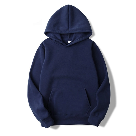 Unisex Einfarbig Fleece Kapuzenpullover Lockerer Schnitt Langarm Sweatshirt Mit Kängurutasche Lässige Sportbekleidung