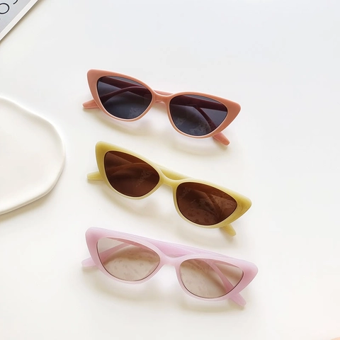 Mode Kattenoog Zonnebril Vrouwen Resin Frame UV400 Bescherming Retro Klein Frame Brillen