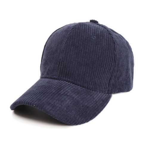 Unisex Polyester Corduroy Baseball Cap Adjustable Solid Color Retro Fashion Peaked Cap Outdoor Sport Sun Shade Hat