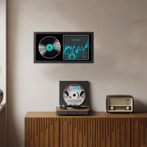 Vinyl Schallplatten Display Rahmen MDF Holz Plexiglas Minimalistisch Rechteckig Wandmontage Tischständer Heimdeko