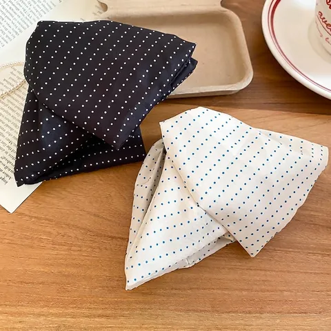 Molletta Per Capelli Fiocco A Pois Tessuto Avvolto Grande Francese Vintage Elegante Accessori Per Capelli Per Donne