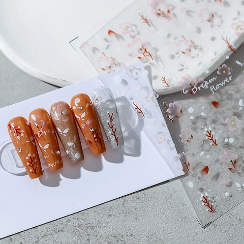 Nagel Stickers Ultradun Zelfklevend Bloemen Vlinder Patronen DIY Manicure Decoratie Elegant Charmant