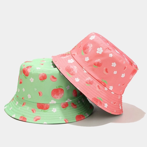 Cappello Pescatore Reversibile Tela Cotone Stampa Floreale Pesca Tesa Larga Protezione Solare Casual