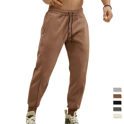 Pantalones Jogger Para Hombre Poliester Spandex Con Cordon Bolsillos Deporte Casual Moderno Slim Fit