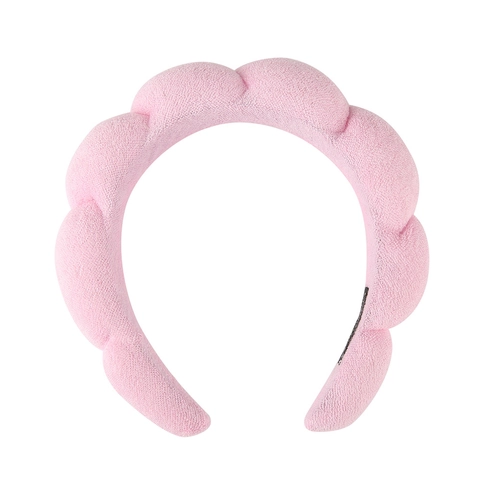 Puffy Spa Headband Terry Cloth Sponge Padded Skincare Face Wash Makeup Hair Band Twisted Cloud For Women Girls
