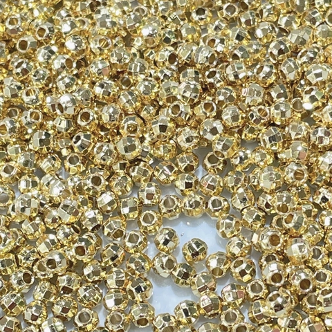 Perle Distanziatrici In Rame Sfaccettate Perle Sciolte In Metallo Placcato Oro Per Creazione Di Gioielli Fai Da Te Bracciale Collana