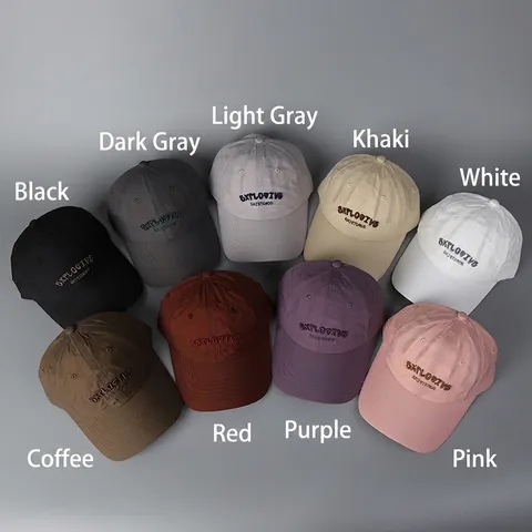 Embroidered Letter Baseball Cap Polyester Crinkle Texture Quick Dry Sunshade Outdoor Casual Hat For Men Women