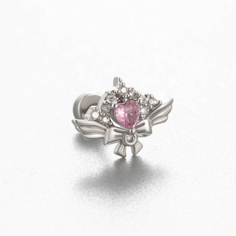 Cubic Zirconia Oorknopjes Met Titanium Stalen Post Hart Koala Ster Vlinder Schroefsluiting Piercing Sieraden