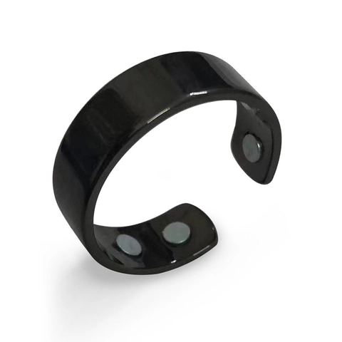 Magnetic Therapy Ring For Snoring Relief Alloy Adjustable Open Band Acupressure Health Jewelry For Men And Women