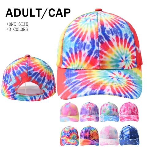 Cappello Da Baseball Tie-Dye Cotone Regolabile Protezione Solare Outdoor Street Fashion Per Donne Uomini