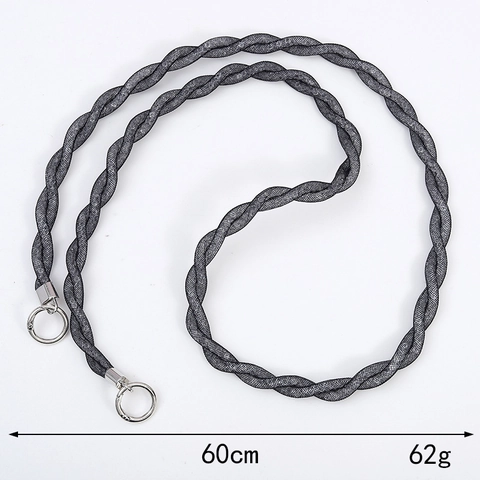 Cordon Téléphone Tressé Double Strass Tube Maille Bandoulière Remplacement Sangle Sac Étincelant Porte-Clés Anti-Perte Décoration
