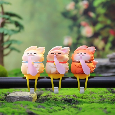 Cartoon Tier Lenker Ornament Vinyl Silikon Süß Windfang Fahrrad Elektroroller Dekoration Schreibtisch Figur Kinder Erwachsene Geschenk