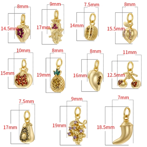 Collana Con Ciondolo Frutta Carina In Rame Con Zirconi Colorati Fragola Ciliegia Gioielli Dolce Per Donne E Ragazze