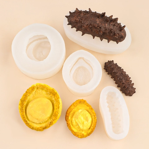 Simulation Abalone Sea Cucumber Silicone Mold For Fondant Chocolate Cake Decorating Flexible Resin Clay Plaster Crafting