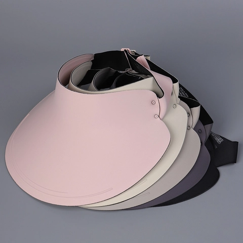 Women Wide Brim Sun Visor Hat Nylon Spandex Breathable Adjustable Empty Top Summer Outdoor Sports Casual Versatile