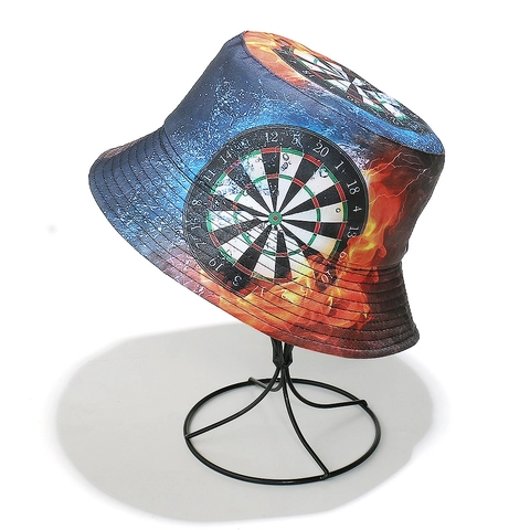 Dartbord Print Emmer Hoed Polyester Ijs Vuur Grafische Zonbescherming Outdoor Streetwear Unisex